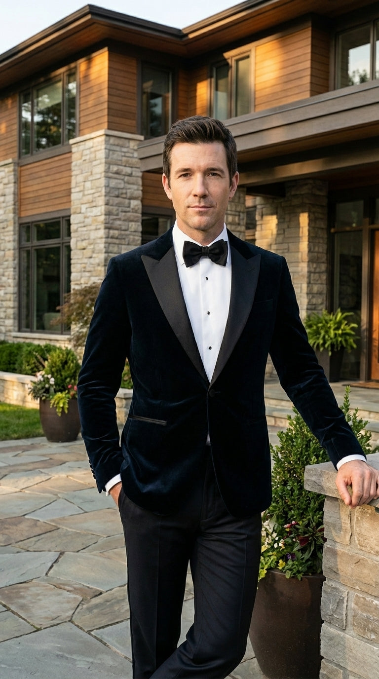 Mens Black Tuxedo Blazer – James Bond Inspired 007 Style Formal Dinner Jacket for Wedding and Evening Wear