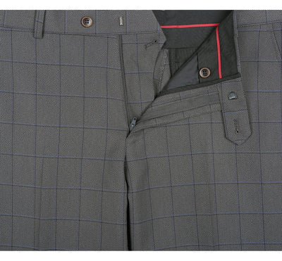 292-2 Men's Two Piece Classic Fit Windowpane Check Dress Suit 8 SO6292-2 classic suits_34S  - from alligatorwarehouse.com