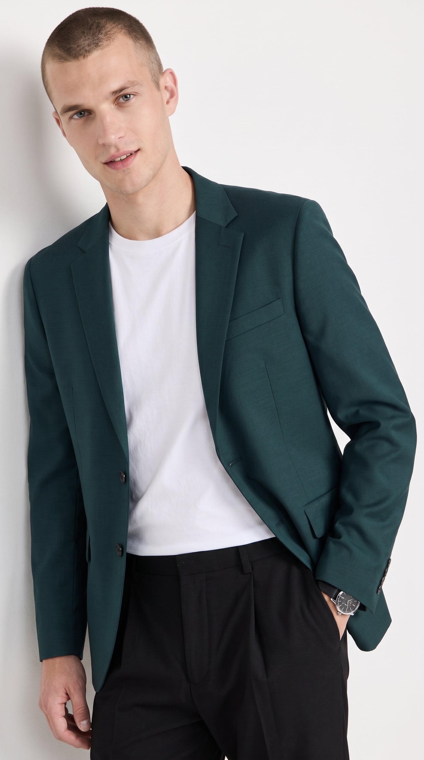 Men’s Dark Teal Blazer – Classic Fit Green Teal Sport Coat for Weddings, Business & Formal Wear