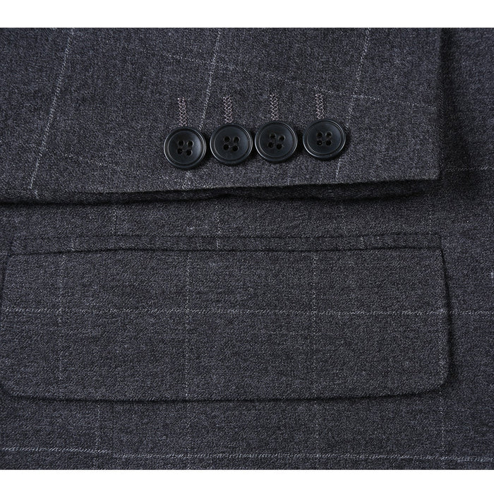 293-31 Men's Slim Fit Checked Suits