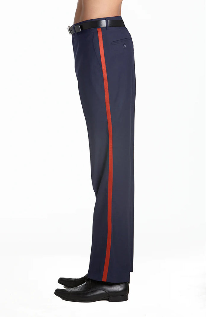 Mens Dress Tuxedos Pants in Color Flat Front No Pleat