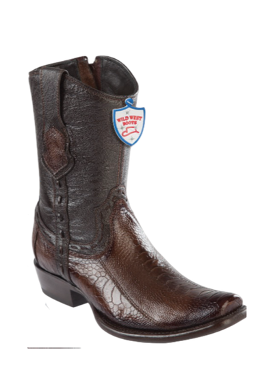 Wild West Botas de Pata de Avestruz Horma Dubai Toe Faded Brown 1   - from alligatorwarehouse.com