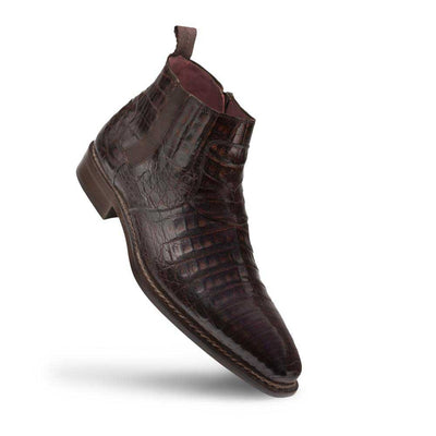 Mezlan Blackmore Brown Genuine Crocodile Plain Toe Mens Boot 1   - from alligatorwarehouse.com