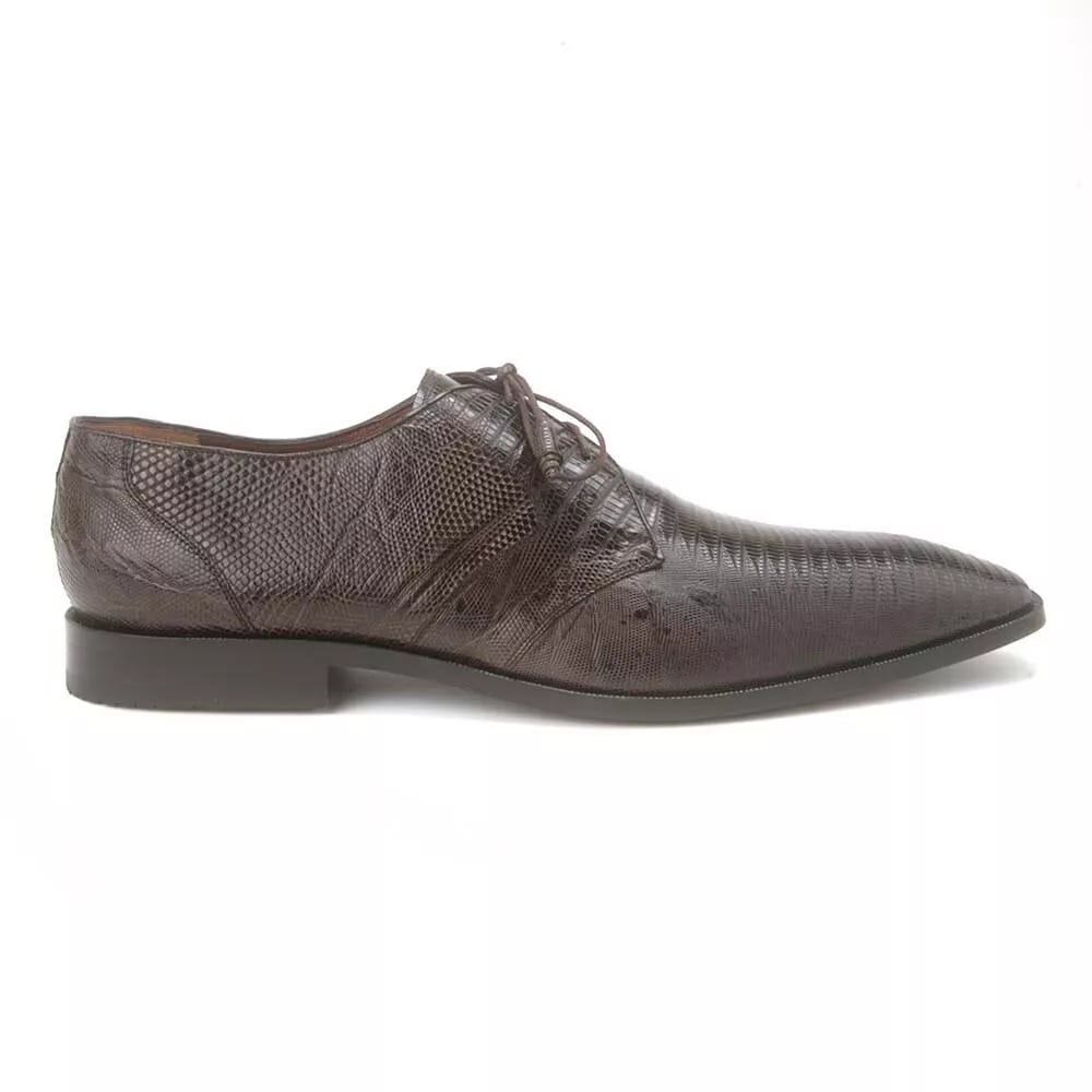 Los Altos Brown Genuine Teju Lizard Oxfords