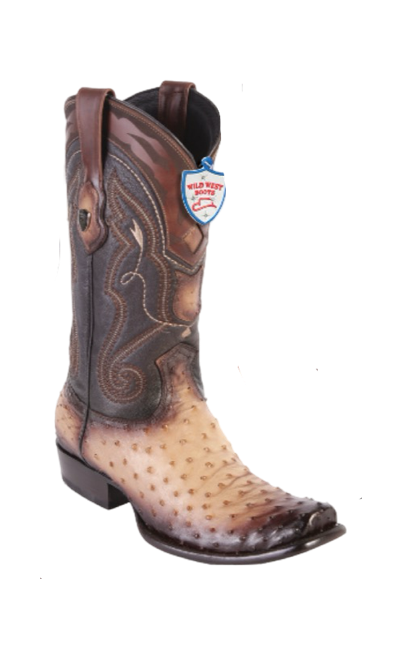Wild West Botas de Avestruz Horma Dubai Faded Orix