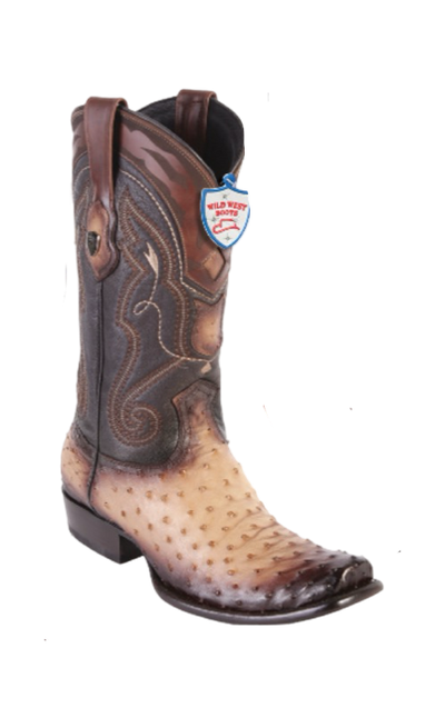 Wild West Botas de Avestruz Horma Dubai Faded Orix 1   - from alligatorwarehouse.com
