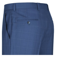 291-20 Men's Slim Fit 2-Piece Single Breasted Check Dress Suit