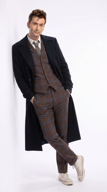 Men’s Black Long Overcoat – Doctor Who Fourteenth Doctor David Tennant Inspired Costume Coat