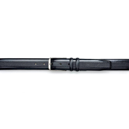 Mezlan Leather & Deerskin Belt - Luxury Italian Crafted