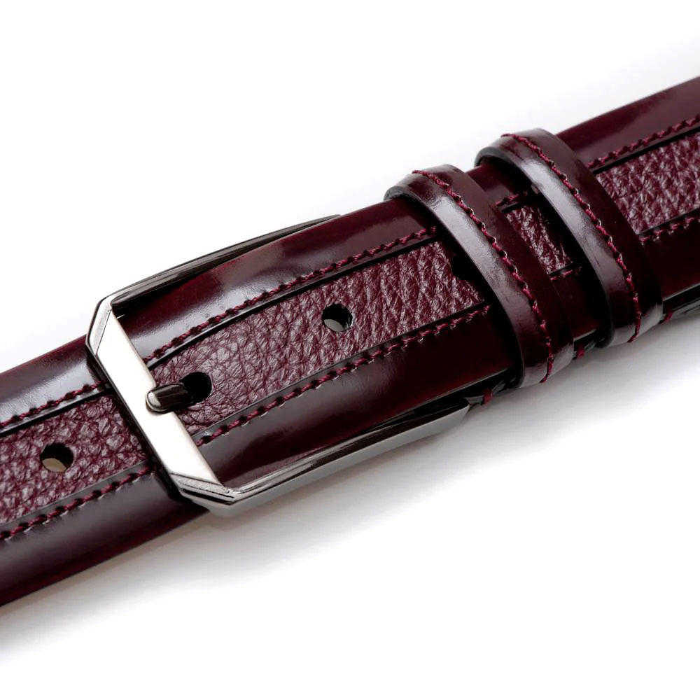 Mezlan Leather and Deerskin Belt