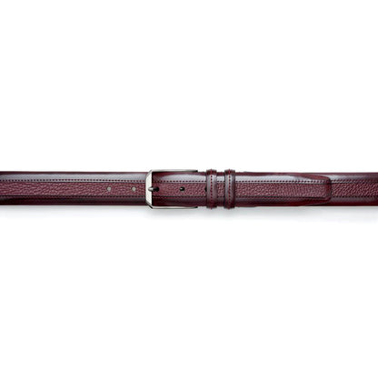 Mezlan Leather & Deerskin Belt - Luxury Italian Crafted