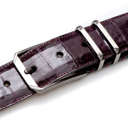 Mezlan Crocodile Belt Burgundy