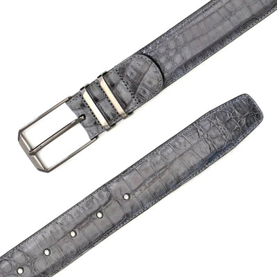 Mezlan Crocodile Belt Grey