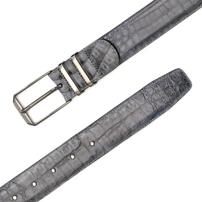 Mezlan Crocodile Belt Grey