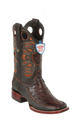 Wild West Botas de Avestruz Horma Dubai Toe Faded Brown