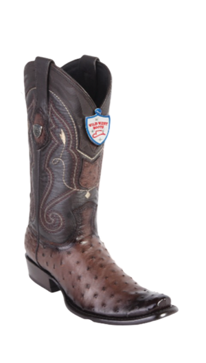 Wild West Botas de Avestruz Horma Dubai Faded Brown