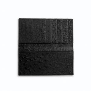 Ferrini Full Quill Ostrich Checkbook - Luxury Exotic Leather Shoes