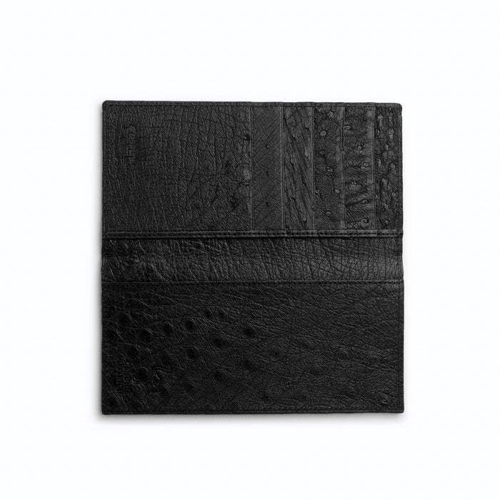 Ferrini Full Quill Ostrich Checkbook - Luxury Exotic Leather Shoes