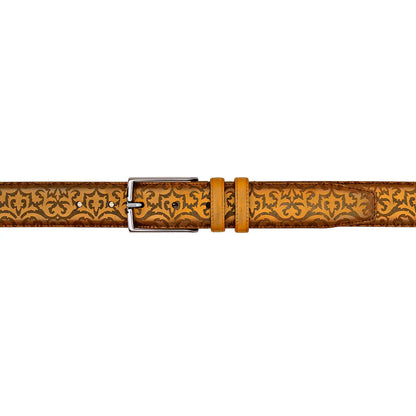 Mezlan Laser-Print Calfskin Belt