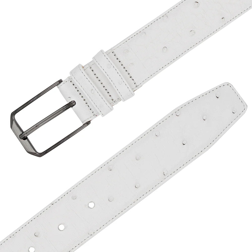 Mezlan Ostrich Skin Belt White (AO11678)