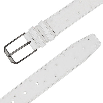 Mezlan Ostrich Skin Belt White (AO11678)