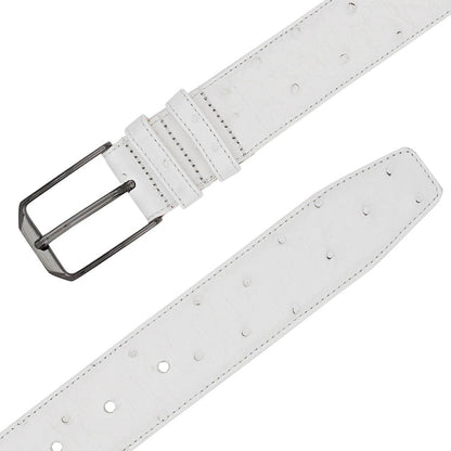Mezlan Ostrich Skin Belt White (AO11678)
