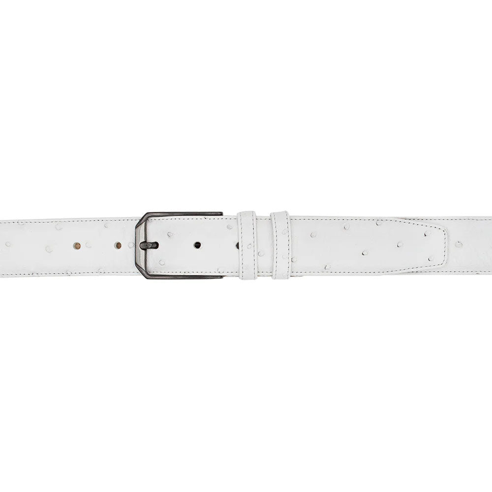 Mezlan Ostrich Skin Belt White (AO11678)