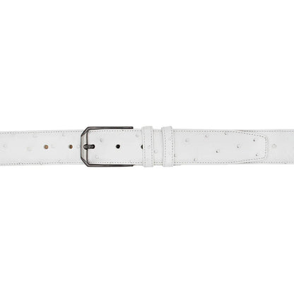 Mezlan Ostrich Skin Belt White (AO11678)