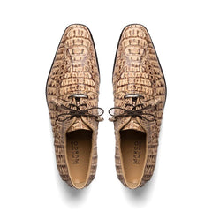 Marco Di Milano Apricena Men'shoes Genuine Caiman Crocodile Dress Derby Oxfords