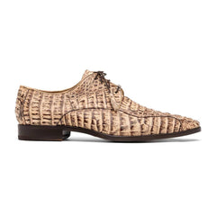 Marco Di Milano Apricena Men'shoes Genuine Caiman Crocodile Dress Derby Oxfords