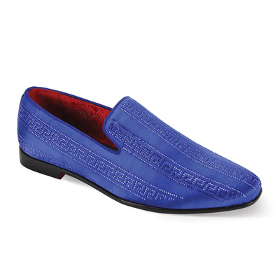 Vito Velvet Rhinestone Slip-On Smoking Loafers 5 VITO_ROYAL_8.5  - from alligatorwarehouse.com