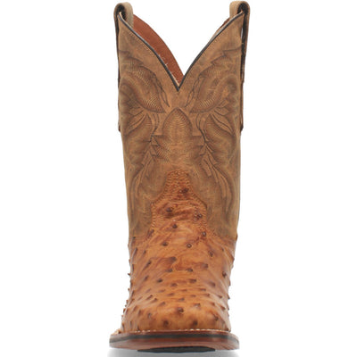 Dan Post Men’s Alamosa Tan Genuine Ostrich 11 Broad Square Toe Cowboy Certified Boot 2 DP3876_7_D  - from alligatorwarehouse.com