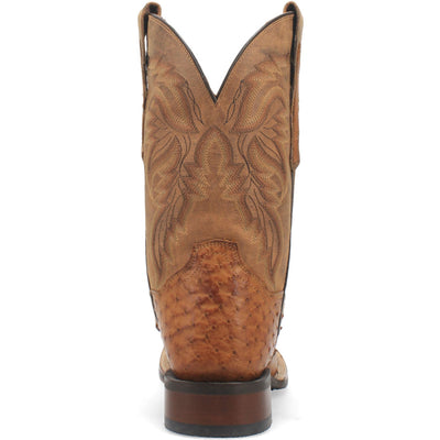 Dan Post Men’s Alamosa Tan Genuine Ostrich 11 Broad Square Toe Cowboy Certified Boot 4 DP3876_7_D  - from alligatorwarehouse.com