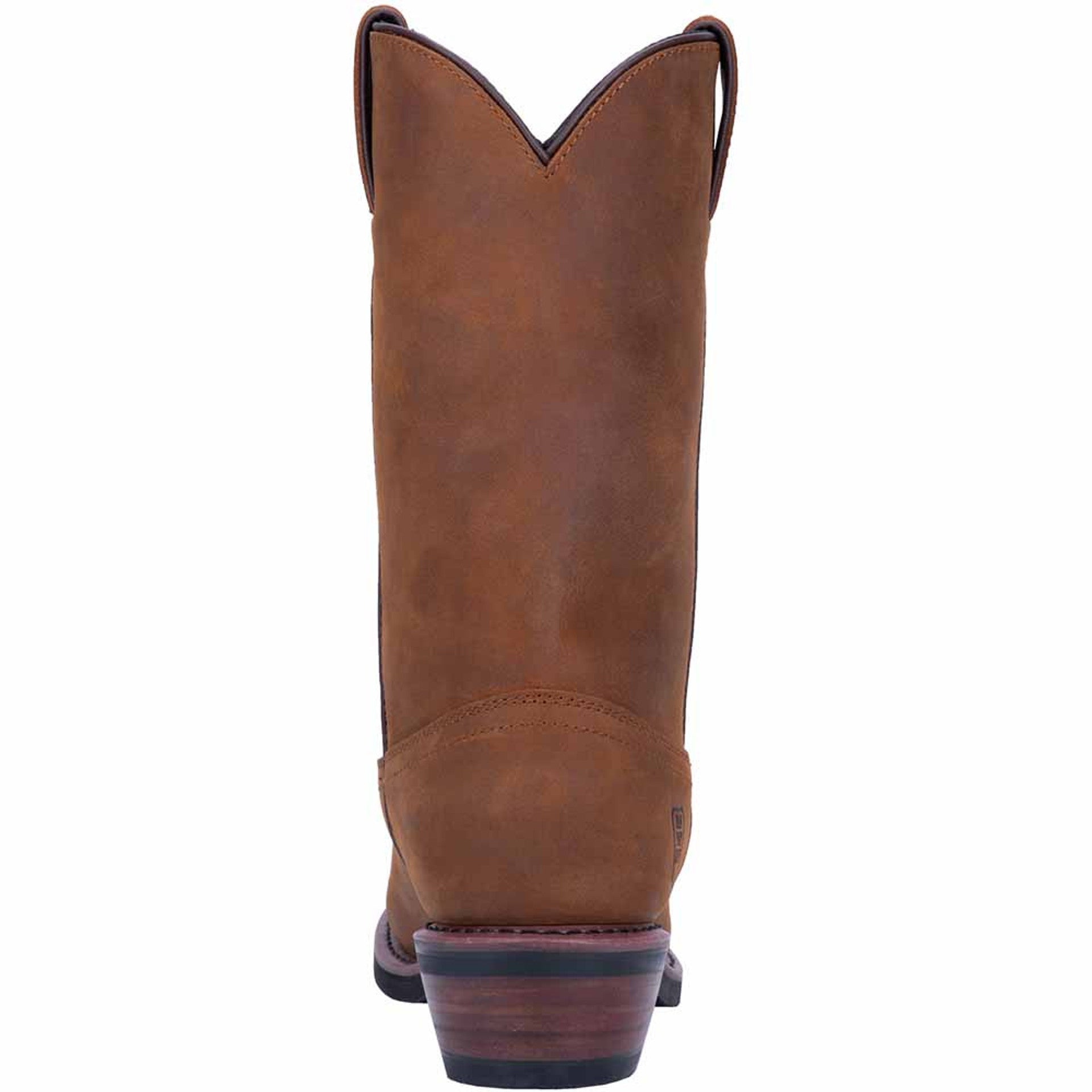 Dan Post Men’s Albuquerque 12 Round Toe Mid Brown and Tan Leather Cowboy Boot 3 DP6981_7_D  - from alligatorwarehouse.com