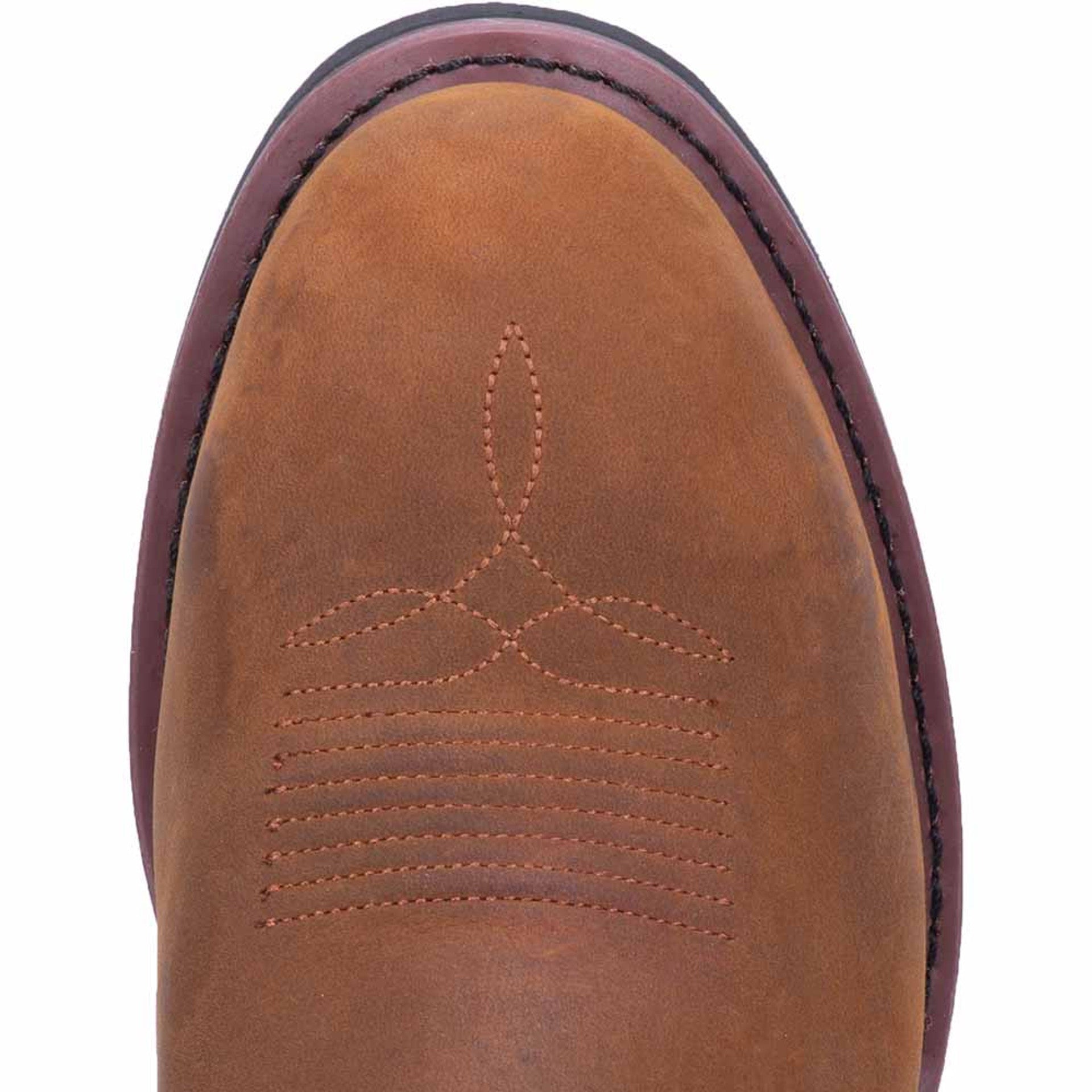 Dan Post Men’s Albuquerque 12 Round Toe Mid Brown and Tan Leather Cowboy Boot 6 DP6981_7_D  - from alligatorwarehouse.com