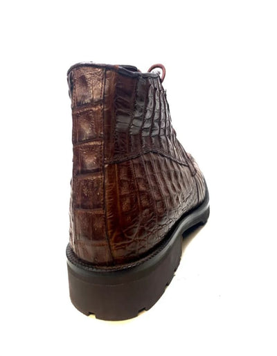 Los Altos All-Over Crocodile Lace Up Ankle Boots 6   - from alligatorwarehouse.com