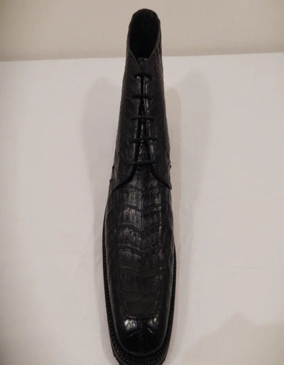 Los Altos All-Over Crocodile Lace Up Ankle Boots 12   - from alligatorwarehouse.com