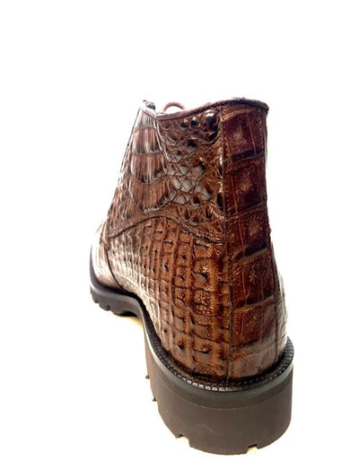 Los Altos All-Over Crocodile Lace Up Ankle Boots 3   - from alligatorwarehouse.com