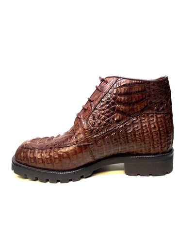 Los Altos All-Over Crocodile Lace Up Ankle Boots 2   - from alligatorwarehouse.com