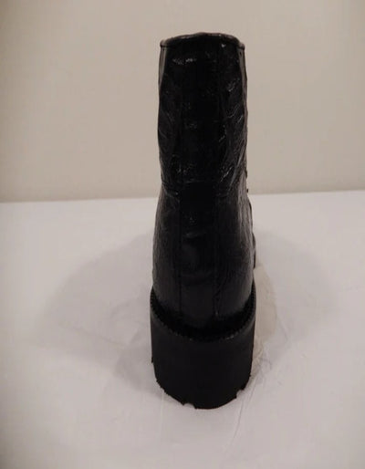 Los Altos All-Over Crocodile Lace Up Ankle Boots 9   - from alligatorwarehouse.com