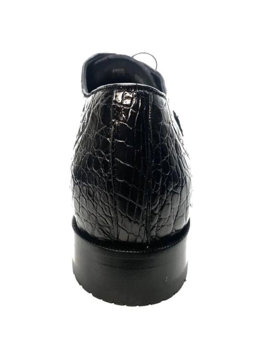 Los Altos All-Over Crocodile Lace Up Dress Shoes