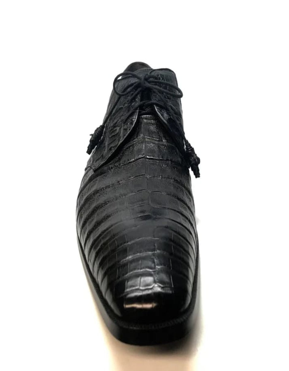 Los Altos All-Over Crocodile Lace Up Dress Shoes