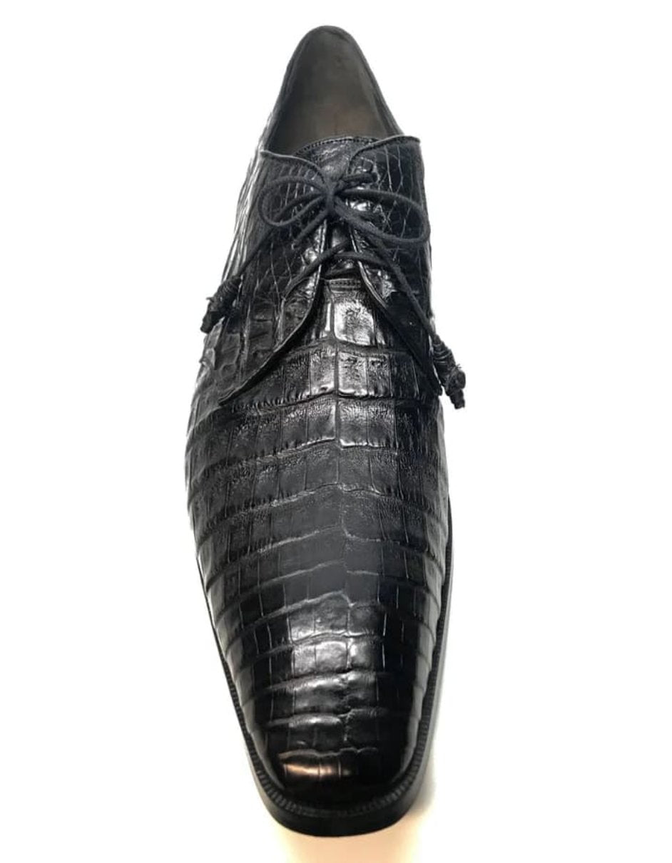 Los Altos All-Over Crocodile Lace Up Dress Shoes