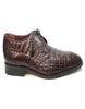 Los Altos Brown All-Over Crocodile Lace Up Dress Shoes 2   - from alligatorwarehouse.com