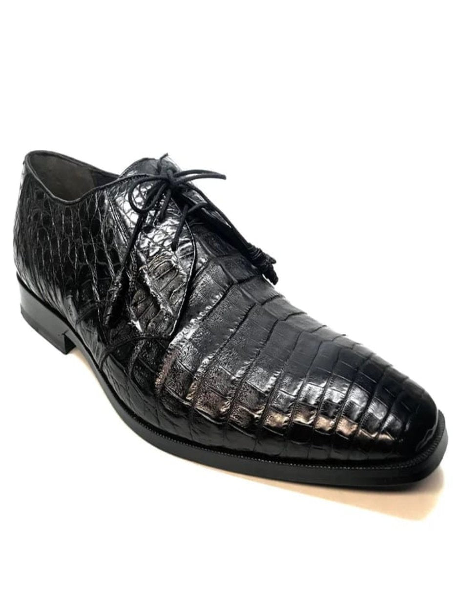 Los Altos All-Over Crocodile Lace Up Dress Shoes