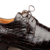 Men's Genuine Alligator Brown Derby Lace-Up Shoes By Mezlan Made In Spain Brand 4   - from alligatorwarehouse.com