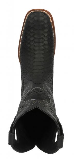Men's Wild West Python Skin Rodeo Toe Boot 2818G5705 3 2818G5705-060  - from alligatorwarehouse.com