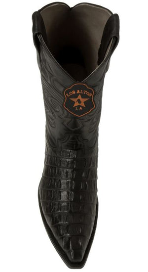 los_altos_men's_black_genuine_caiman_tail_boots