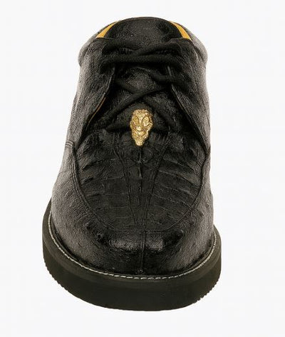 Men's Wild West Boots Caiman and Ostrich Skin Shoe 2ZA050205 4 2ZA050205-060  - from alligatorwarehouse.com