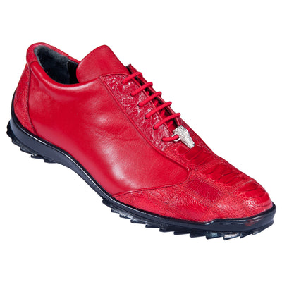 Los Altos Red Genuine Ostrich 1   - from alligatorwarehouse.com